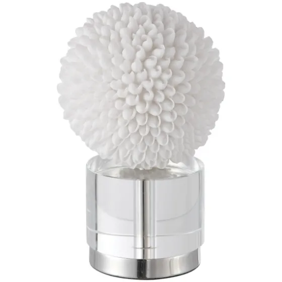 White Sea Shell Sphere Crystal Base Statue-Kirkland's Home Discount