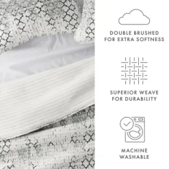 White Trellis Reversible 2-Pc. Twin Quilt Set-Kirkland's Home Shop