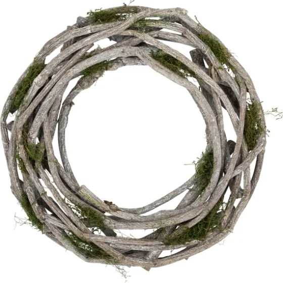 White Twig And Moss Wreath-Kirkland's Home Fashion
