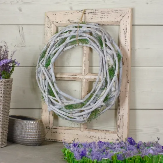 White Twig And Moss Wreath-Kirkland's Home Fashion