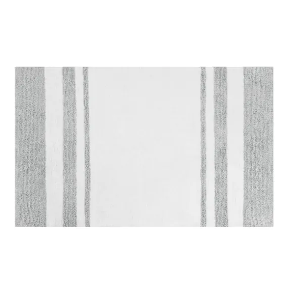 White With Stripe Reversible Bath Mat, 45 In.-Kirkland's Home Shop