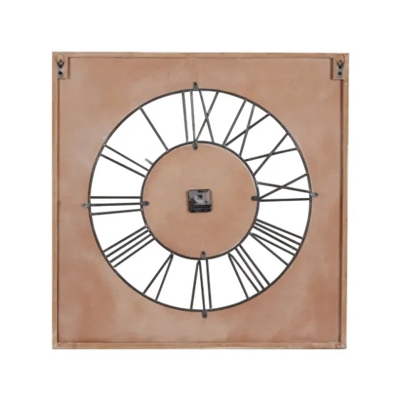 White Wood Farmhouse Square Wall Clock-Kirkland's Home Store
