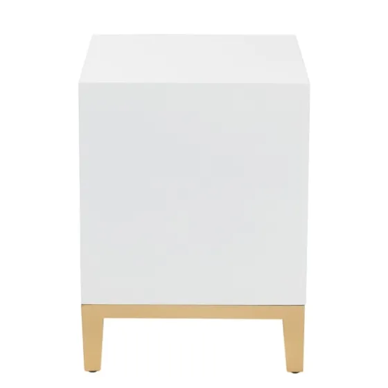 Wood & Gold Accent 2-Drawer Nightstand-Kirkland's Home Shop