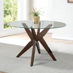 Wood And Glass X-Base Dining Table-Kirkland's Home Sale