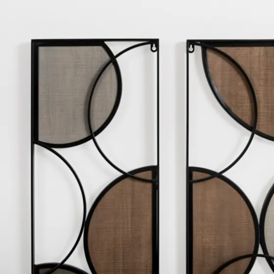 Wood And Metal Circle Panel Wall Plaques, Set Of 3-Kirkland's Home Fashion