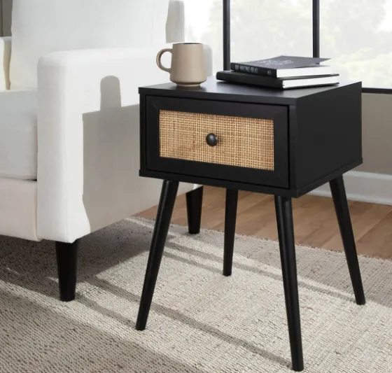 Wood And Rattan Drawer Accent Table-Kirkland's Home Cheap
