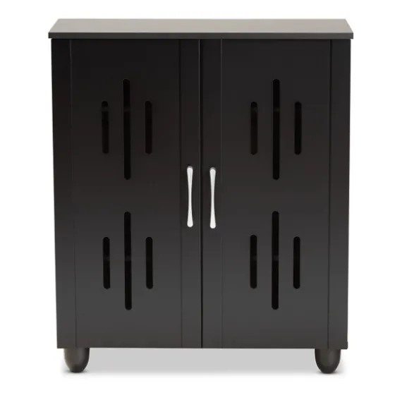 Wood Cut-Out Shoe Storage Cabinet-Kirkland's Home Outlet