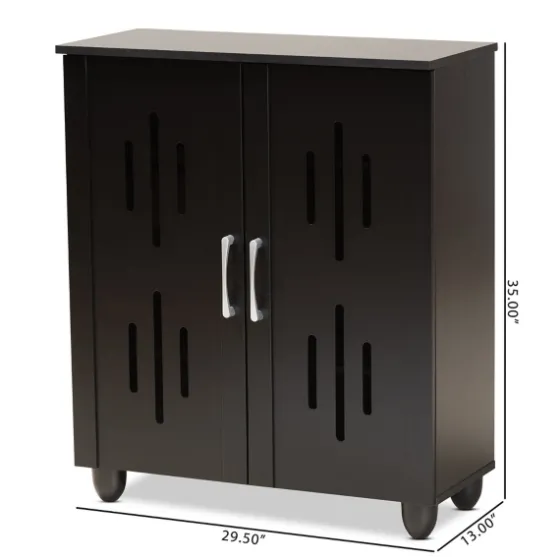Wood Cut-Out Shoe Storage Cabinet-Kirkland's Home Outlet