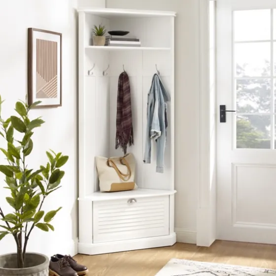 Wood Drop Door Corner Hall Tree-Kirkland's Home Shop