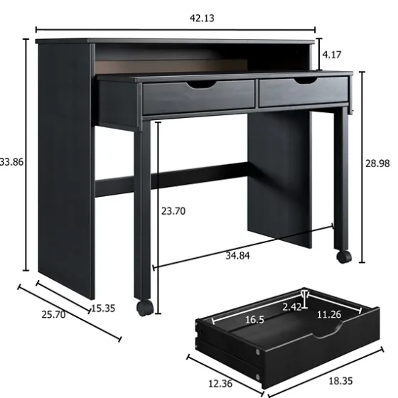 Wood Extendable Desk-Kirkland's Home Best Sale