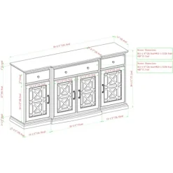 Wood Fretwork Sideboard-Kirkland's Home Outlet