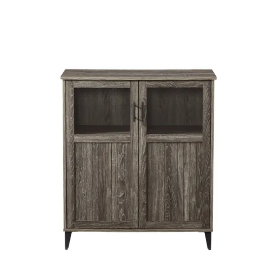 Wood Glass Windows Storage Cabinet-Kirkland's Home Fashion