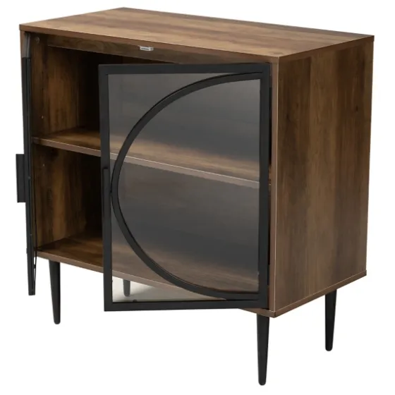 Wood Half Moon Doors Cabinet-Kirkland's Home Fashion