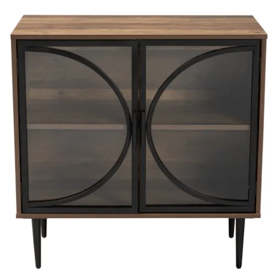 Wood Half Moon Doors Cabinet-Kirkland's Home Fashion