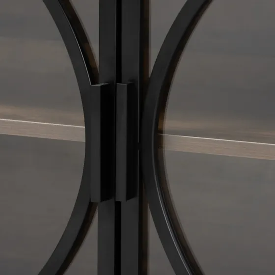 Wood Half Moon Doors Cabinet-Kirkland's Home Fashion