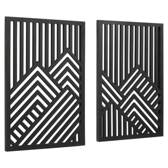 Wood Montour Wall Plaques, Set Of 2-Kirkland's Home Clearance