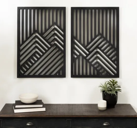 Wood Montour Wall Plaques, Set Of 2-Kirkland's Home Clearance