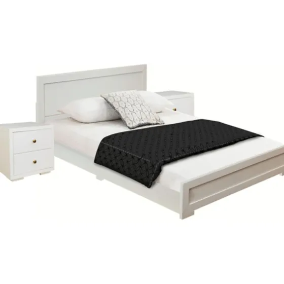 Wood Queen Platform Bed And 2-Nightstand Set-Kirkland's Home Outlet