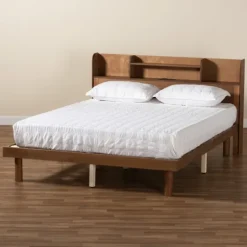 Wood Shelves Queen Platform Bed-Kirkland's Home Shop