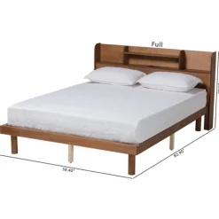 Wood Shelves Queen Platform Bed-Kirkland's Home Shop