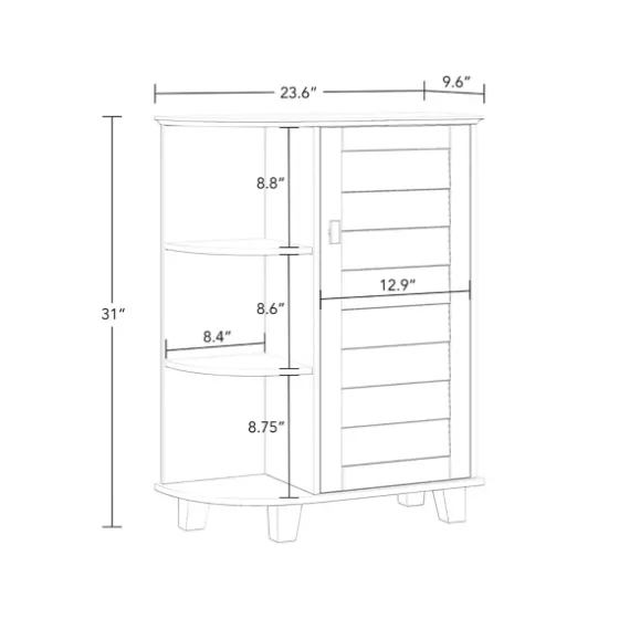 Wood Shutter Door Open Shelf Cabinet-Kirkland's Home Shop