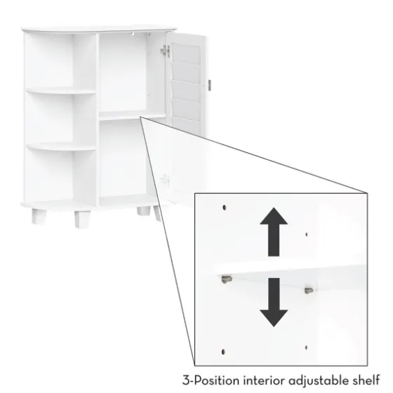 Wood Shutter Door Open Shelf Cabinet-Kirkland's Home Shop