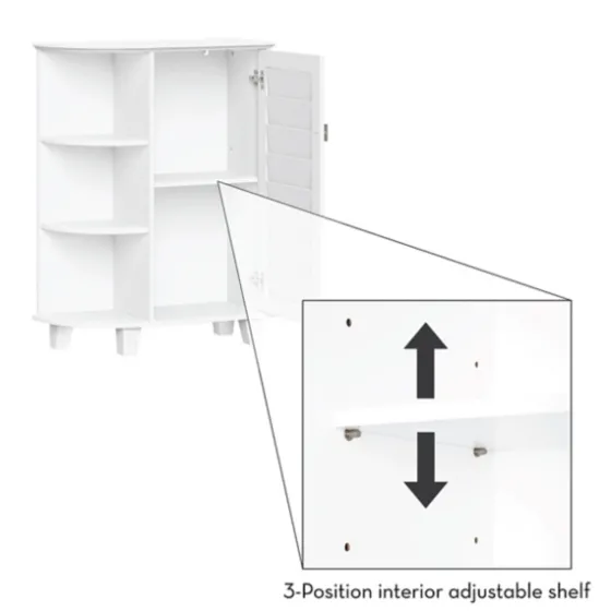 Wood Shutter Door Open Shelf Cabinet-Kirkland's Home Shop