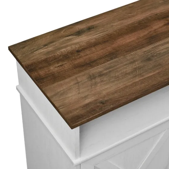 Wood X-Door Led Fireplace Cabinet-Kirkland's Home Shop