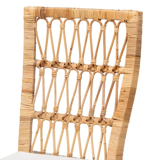 Woven Rattan White Cushion Dining Chairs, Set Of 2-Kirkland's Home Hot