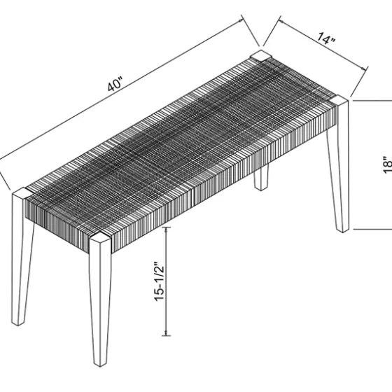 Woven Rope Wood Dining Bench-Kirkland's Home New