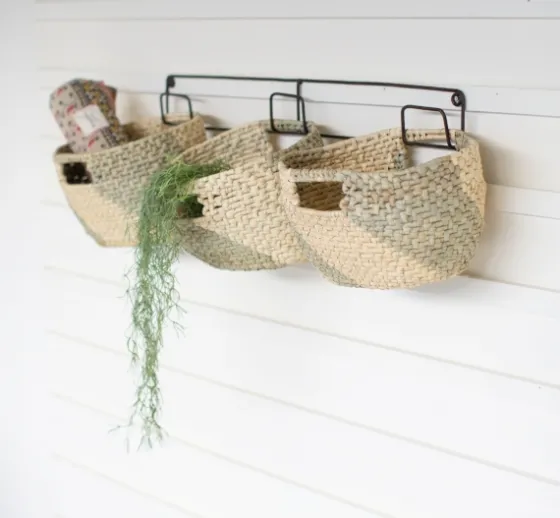 Woven Seagrass Baskets On Metal Frame-Kirkland's Home Cheap