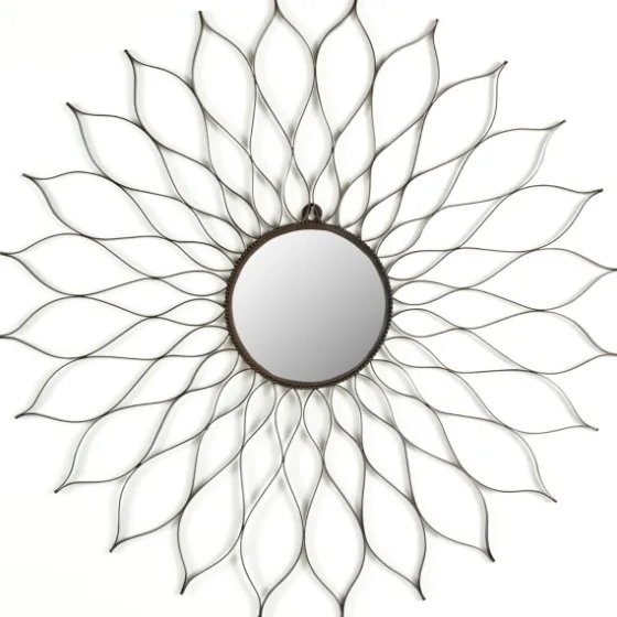 Wrought Iron Flower Petal Wall Mirror-Kirkland's Home Discount
