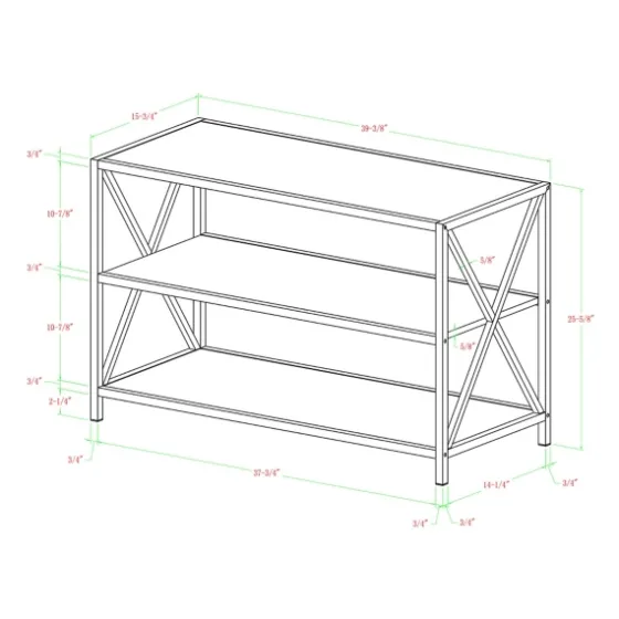 X-Frame 3-Tier Barnwood Bookshelf-Kirkland's Home Clearance