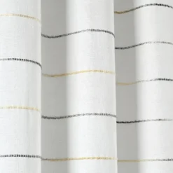 Yellow And Gray Stripe Curtain Panel Set, 84 In.-Kirkland's Home New