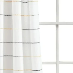 Yellow And Gray Stripe Curtain Panel Set, 95 In.-Kirkland's Home Store