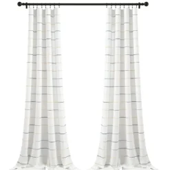 Yellow And Gray Stripe Curtain Panel Set, 95 In.-Kirkland's Home Store