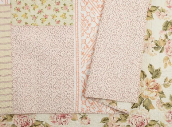 Yellow And Pink Patchwork Blooms King Quilt-Kirkland's Home Flash Sale