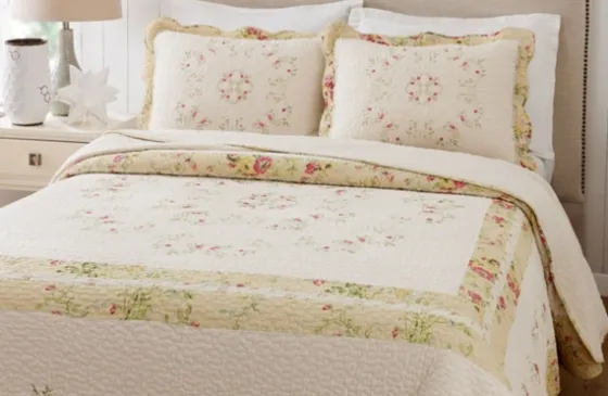 Yellow Prairie Bloom Queen Bedspread-Kirkland's Home Fashion
