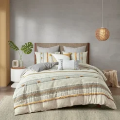 Yellow Striped 3-Pc. Full/Queen Comforter Set-Kirkland's Home Best