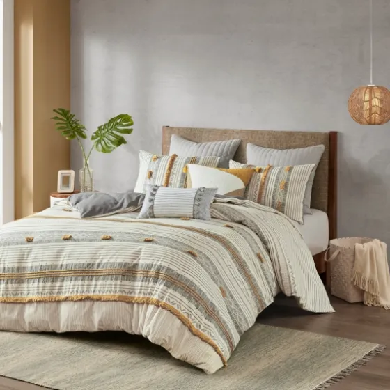 Yellow Striped 3-Pc. Full/Queen Comforter Set-Kirkland's Home Best