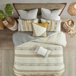 Yellow Striped 3-Pc. Full/Queen Comforter Set-Kirkland's Home Best