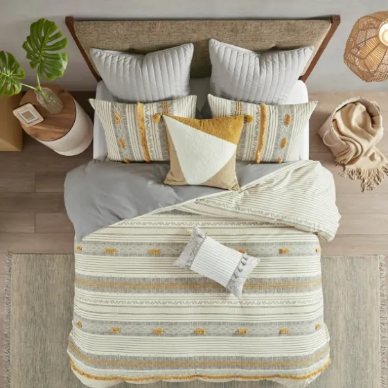 Yellow Striped 3-Pc. Full/Queen Comforter Set-Kirkland's Home Best