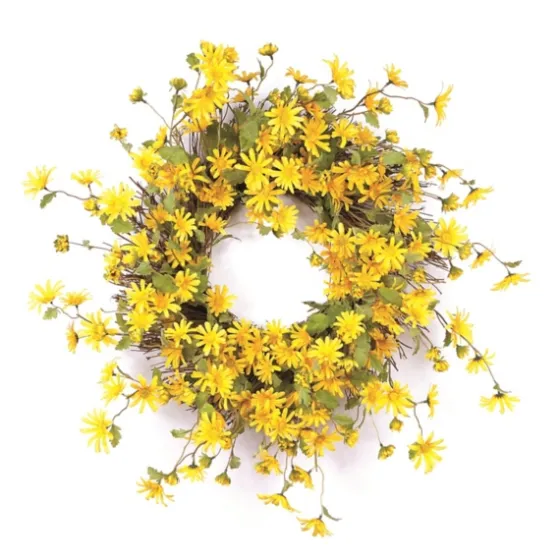 Yellow Wild Daisies Wreath-Kirkland's Home Cheap